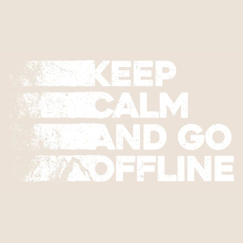 Restez calme et déconnectez-vous. Conception de randonnée