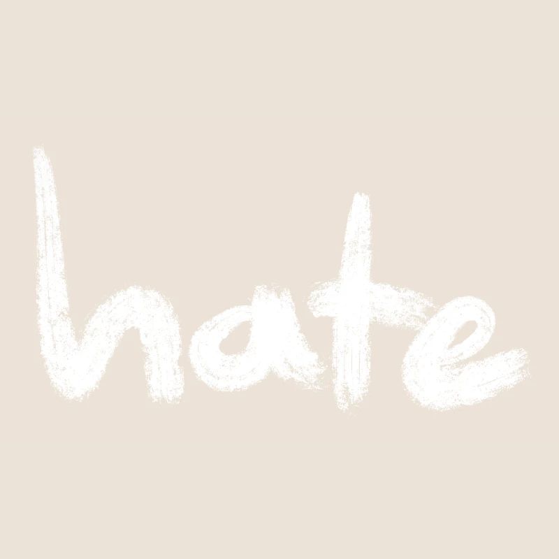 Hate Text blanc