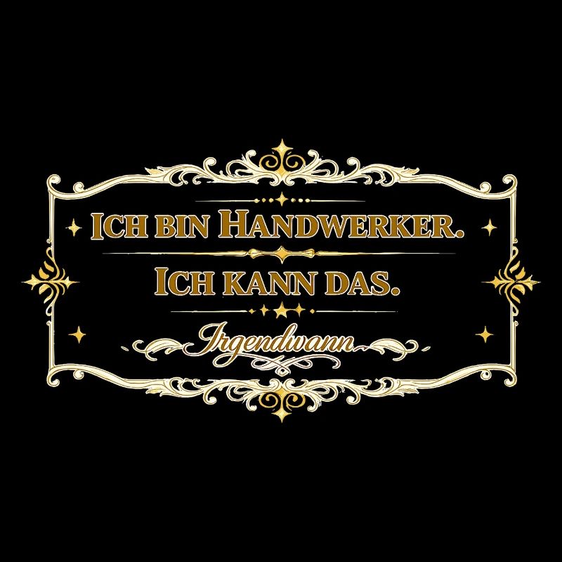Vintage Handwerker Spruch
