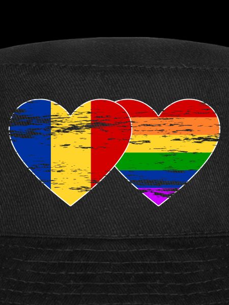 Drapeau arc-en-ciel de Roumanie utilisé