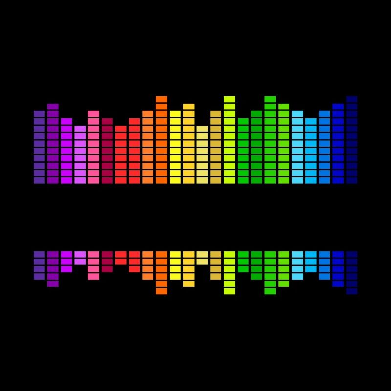 Play it loud Equalizer Musik Regenbogen bunt Disko