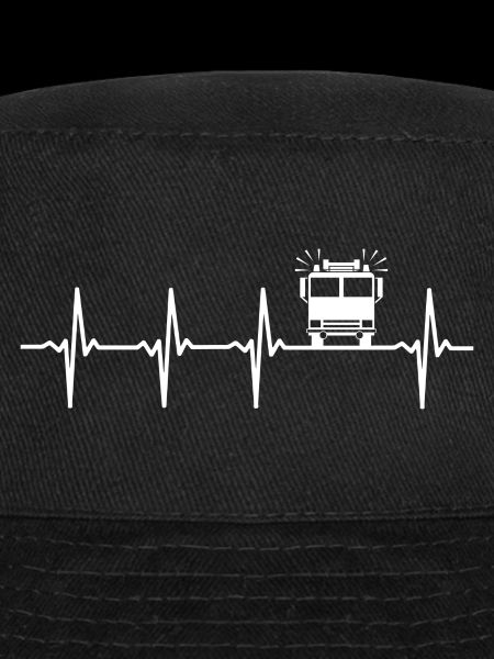 Firefighter heartbeat fire engine