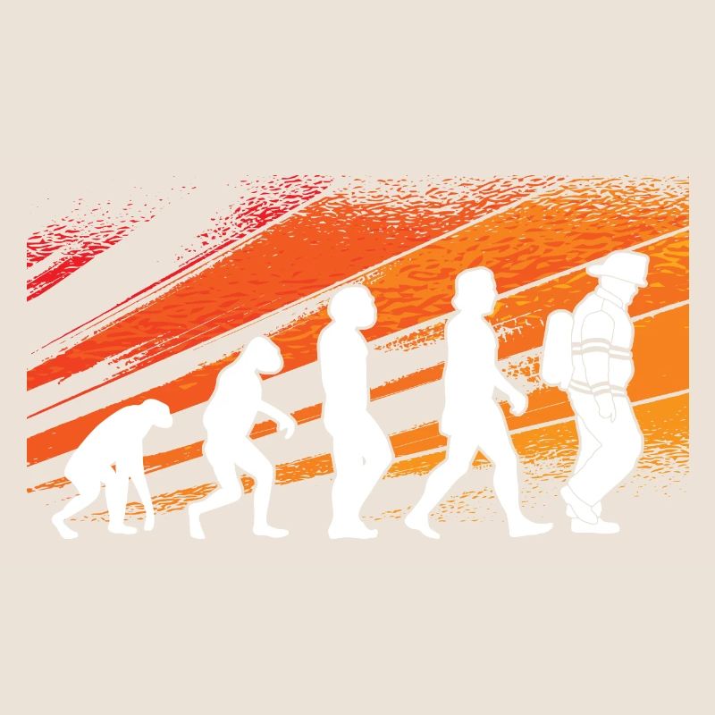 Evolution Pompier Rétro Métier de Pompier