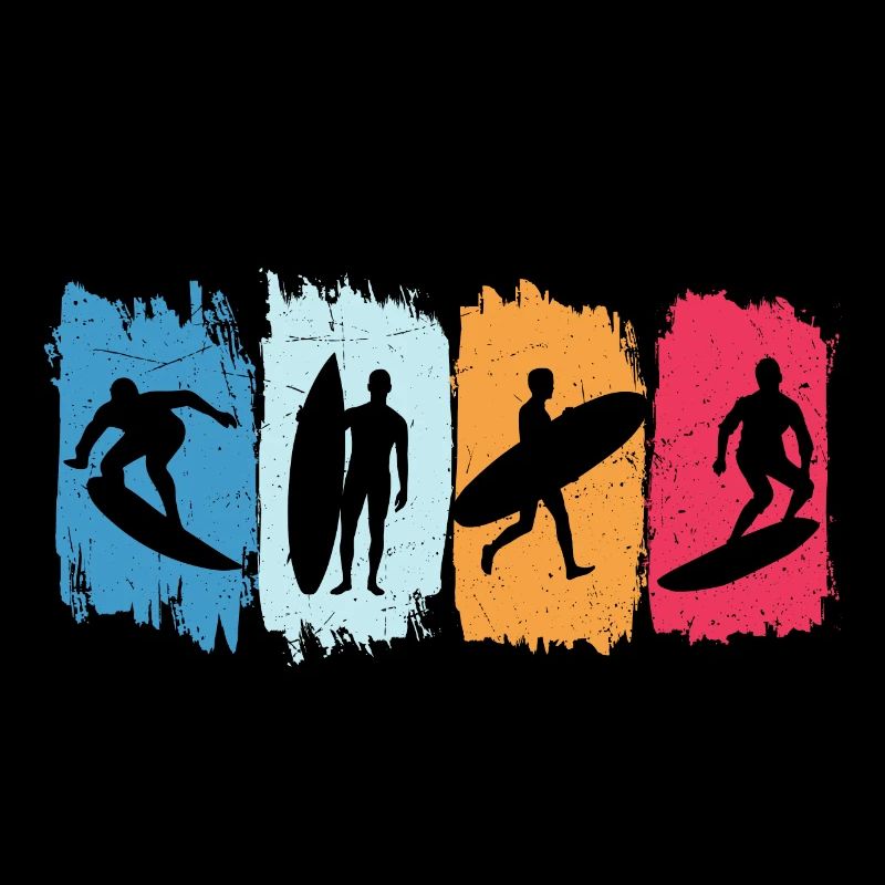 Surf Retro Surfing Surfer Surfing