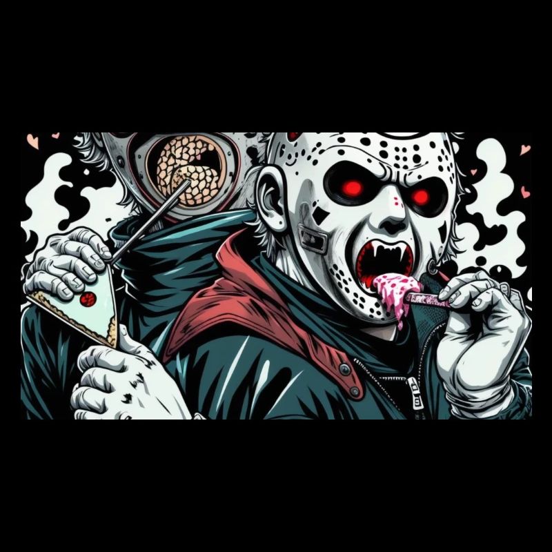 Eiscreme lecken maskierter Psycho