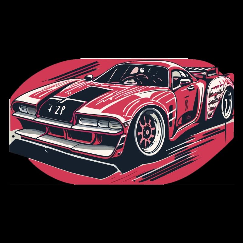 Voiture de course tout rouge