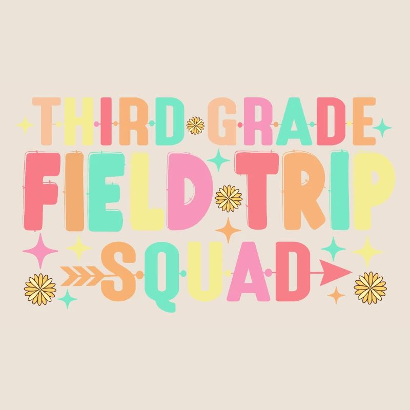 Teacher Students Third 3rd Grade Field Trip Squad