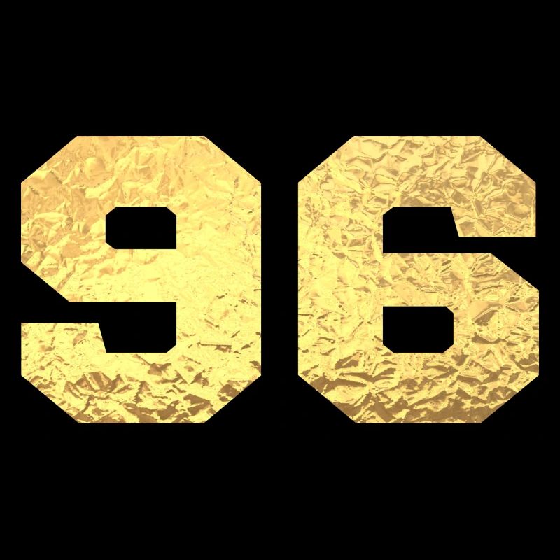 Numéro 96 paillettes doré - 96e anniversaire
