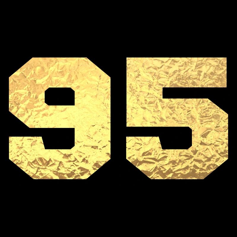 Nummer 95 Gold Glitter - 95. Jahrestag