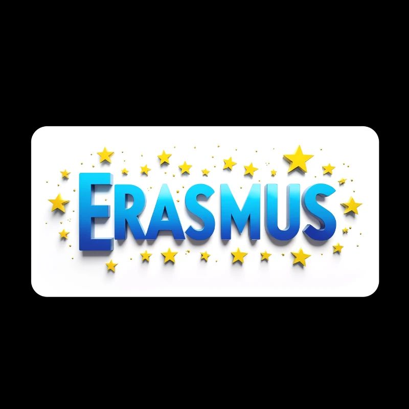 Erasmus Exchange Semester - Blue Text Design