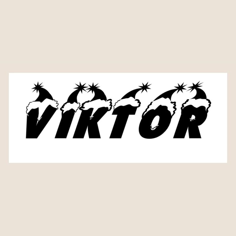 Viktor silhouette with star motifs