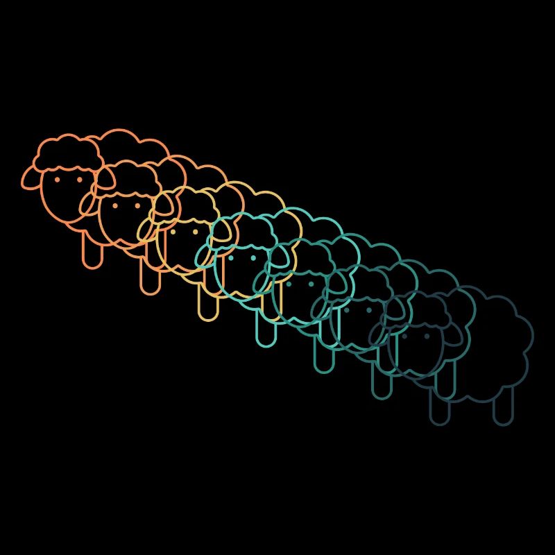 Cute retro sheep