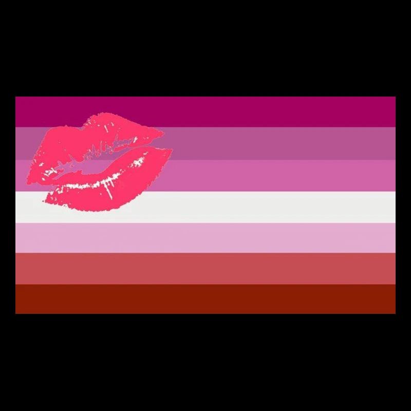 Lesbian Pride Lipstick Flag