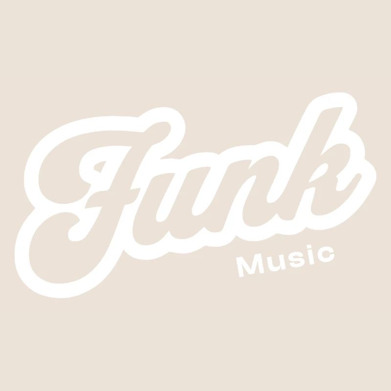 Funk Music Retro Script Logo