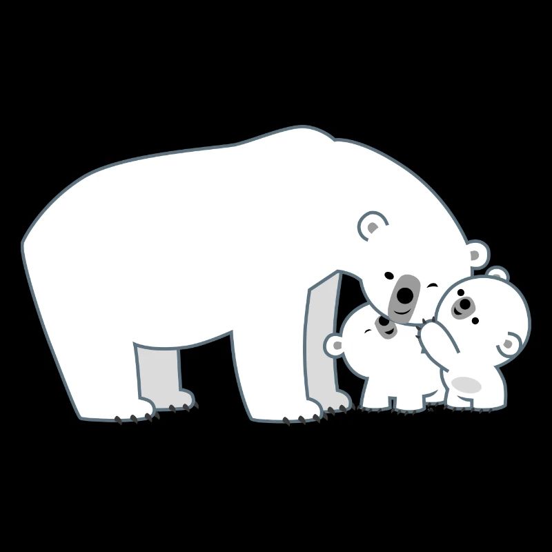 Nette Mutter Eisbär und Jungen- Cheerful Madness!!