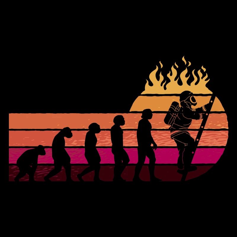 Evolution Pompier Rétro Métier de Pompier