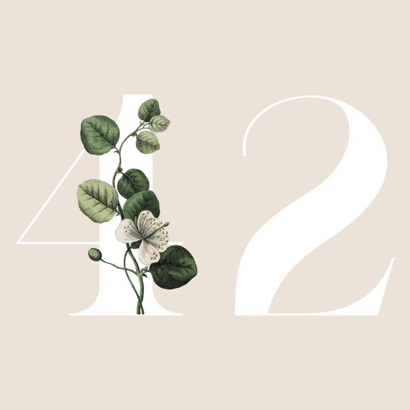 Nummer 42 Blumengrün - 42. Blumengeburtstag