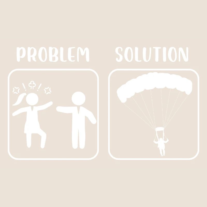 Problem Solution Wife Husband Parachute Skydiving