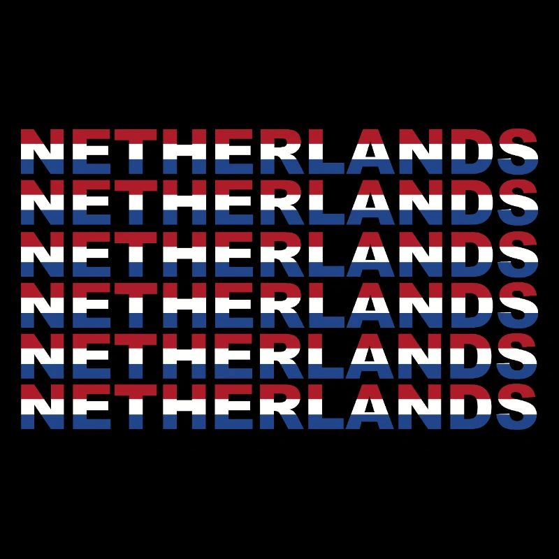 Texte des Pays-Bas dans les couleurs du drapeau