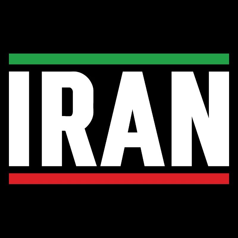 Iran Drapeau Typographie Forte
