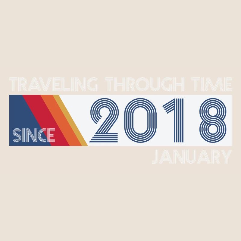 Funny Zeitreise Geburtstags Design January 2018