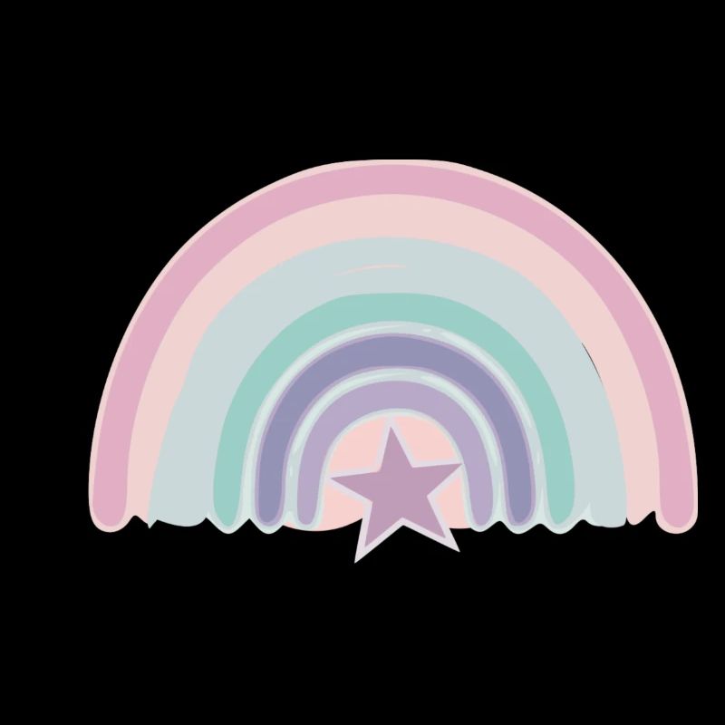 Rainbow and star