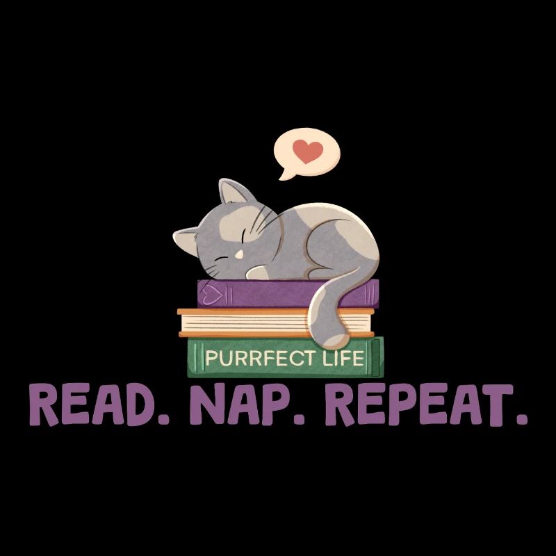 La lecture et les chats. Une vie parfaite