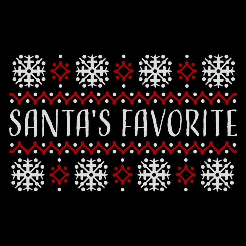 Santa's Favorite Weihnachtspullover Schneeflocken