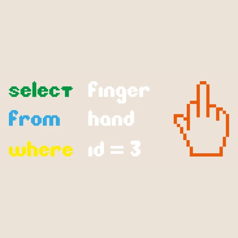 Funny SQL Query: 8-Bit Middle Finger for Geeks