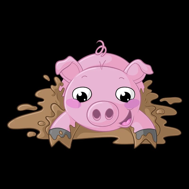 Éclaboussures, dessin animé, cochon