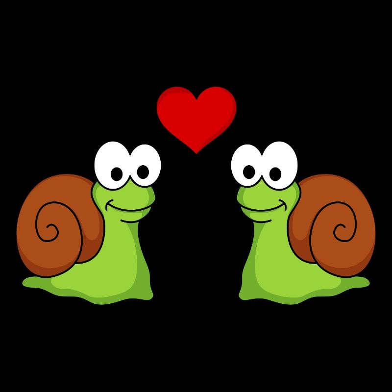 Schnecke Comic Paar liebe