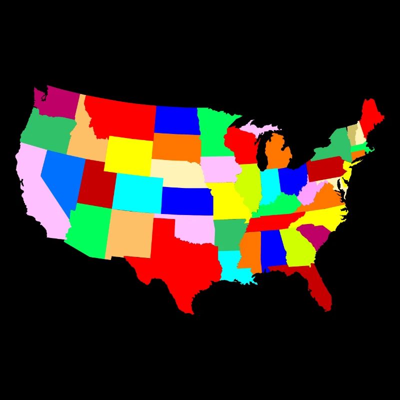 Carte patchwork des États-Unis