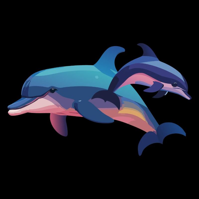 Zwei Delfine, ein Herz (Dreamy Animals)