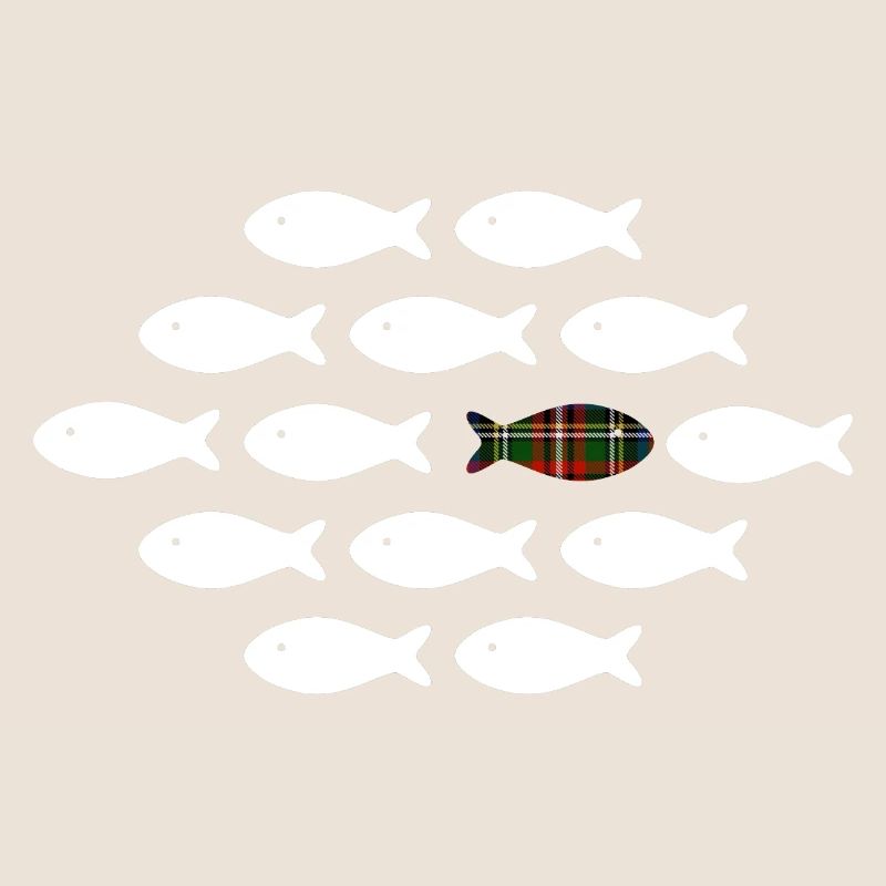 Unique Plaid Fish