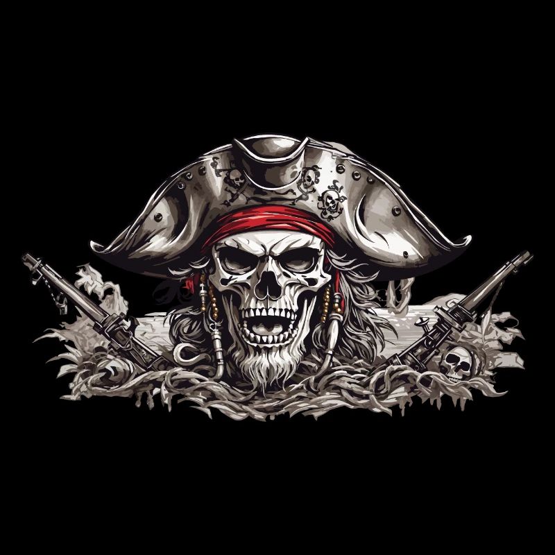 Conception de costume d’Halloween de crâne de pirate