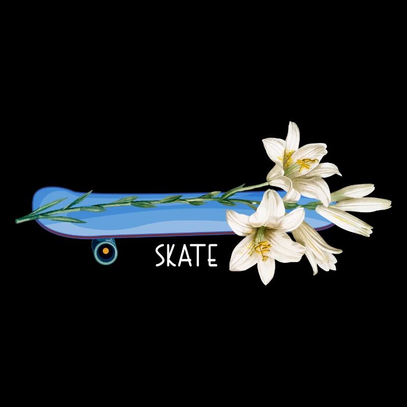 Skate SK8 Skateboarder « Skateing-Flower » Halfpipe