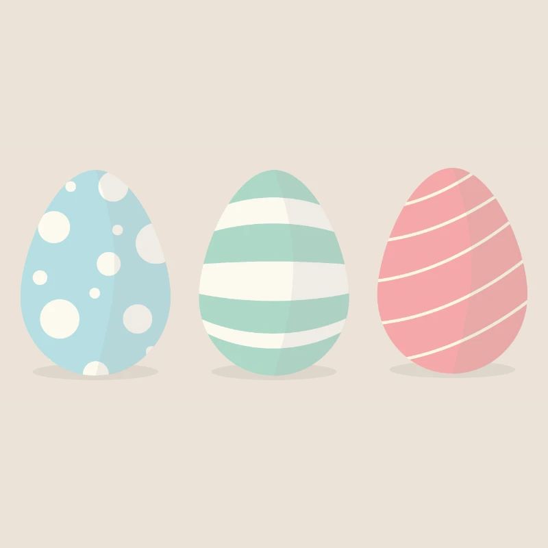 Three Easter eggs