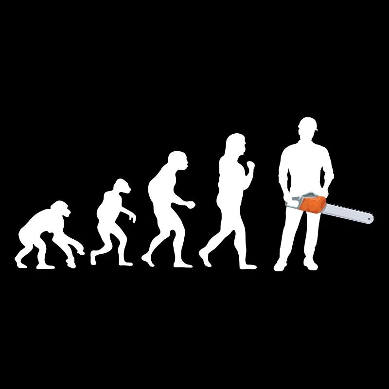Chainsaw Forest Worker Forester Evolution Wood