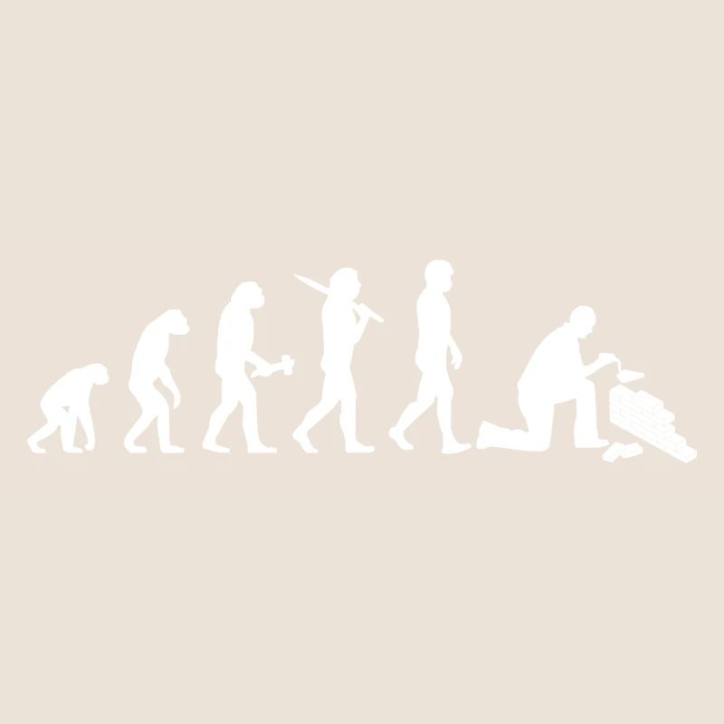 Mason evolution masonry construction worker gift