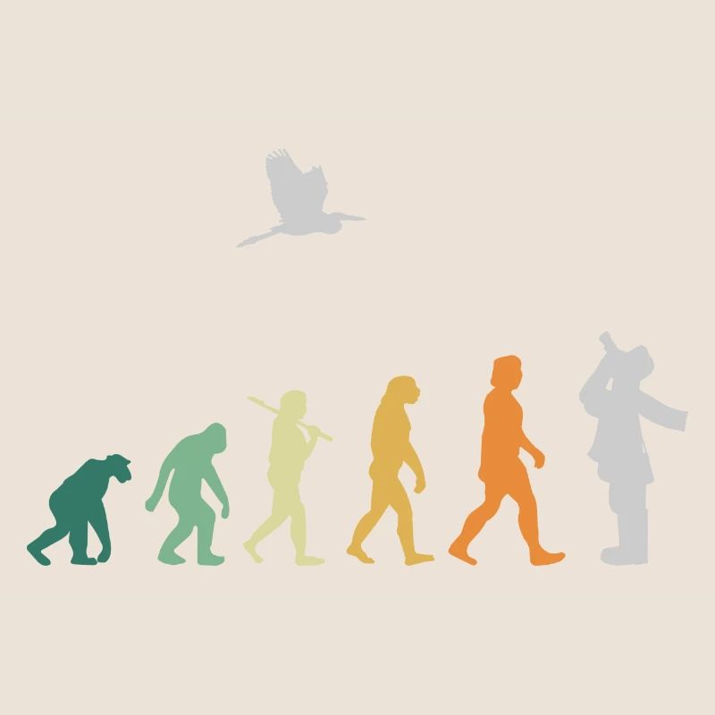 Ornithology Bird Watching - Evolution Retro