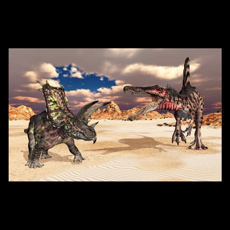 Pentaceratops et spinosaurus