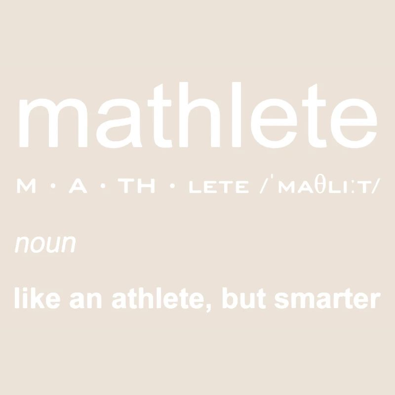 Mathlete Definition Funny Math Nerd