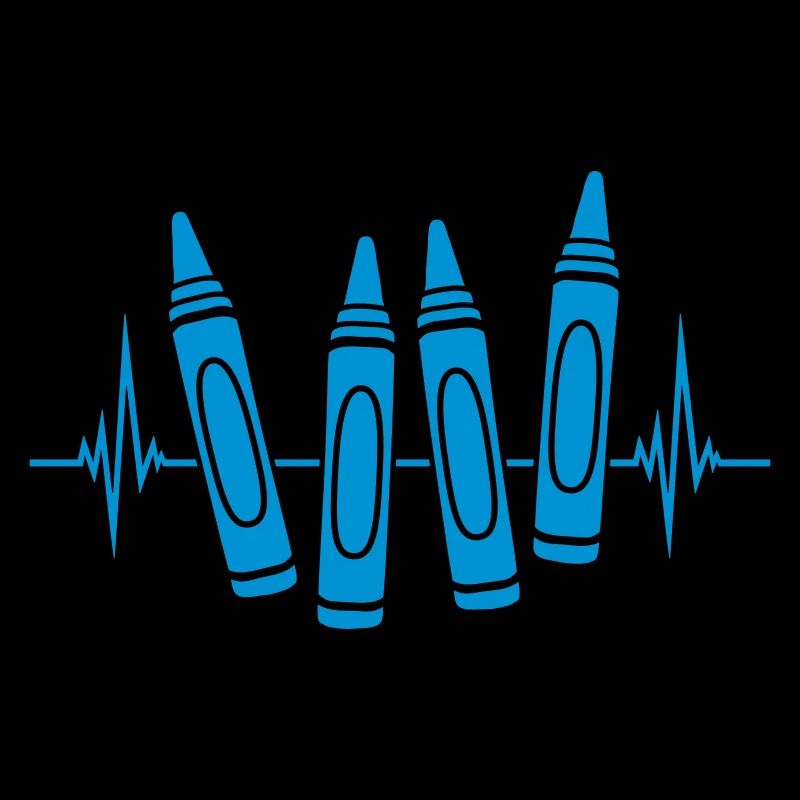 Pulse colorful wax crayons frequency