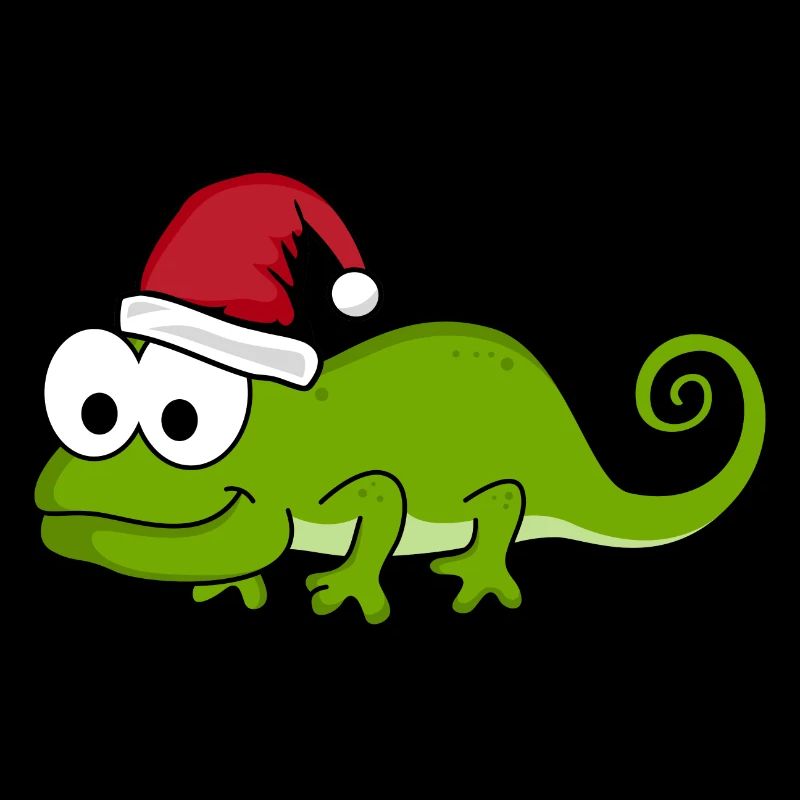 Chamäleon Comic Weihnachten