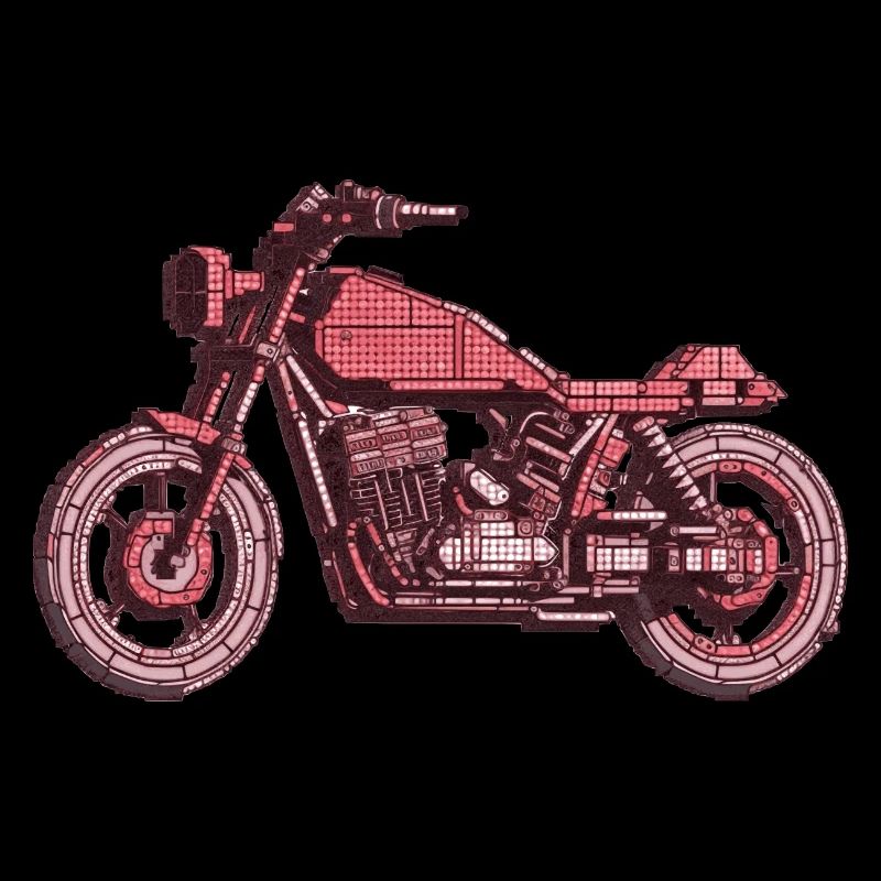 Hobby Biker und Motorradfahrer retro Design