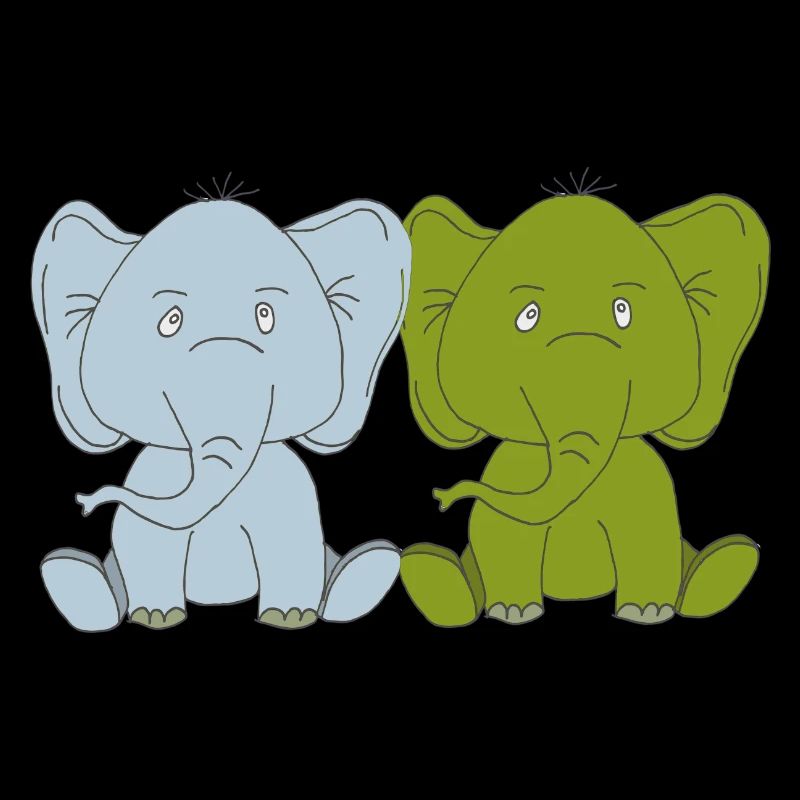 Deux bébés éléphants