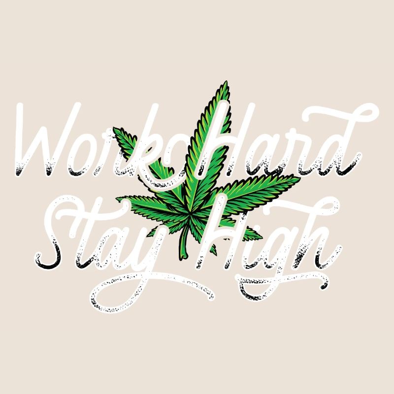 Work Hard Hemp Leaf