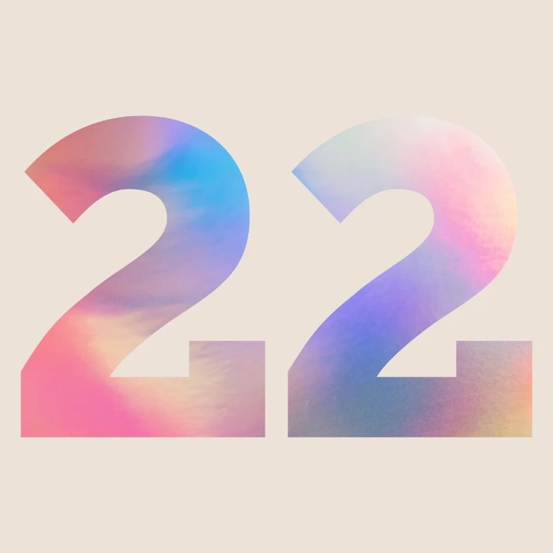 Numéro 22 coloré