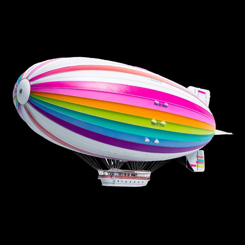 Imprimé Zeppelin arc-en-ciel