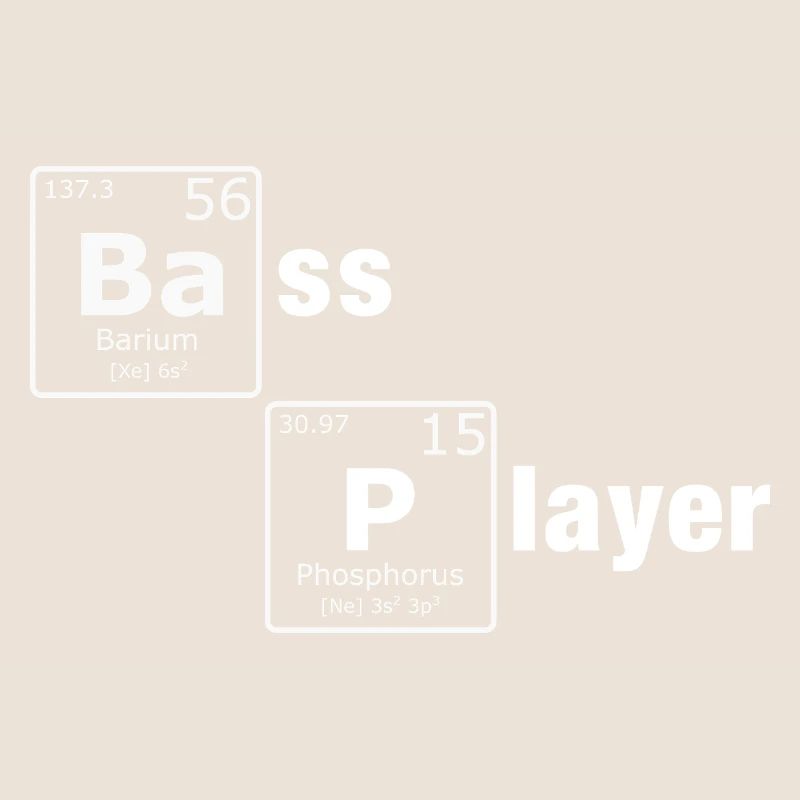 Bass Player PSE Periodensystem Elemente Nerd